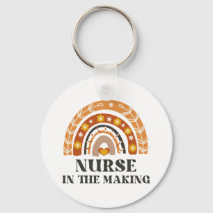 Nurse in the Making Vintage Rainbow Key Ring