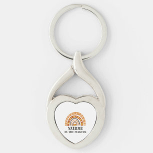 Nurse in the Making Vintage Rainbow Key Ring