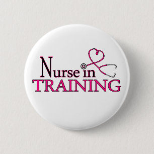 Nurse in Training - Pink 6 Cm Round Badge