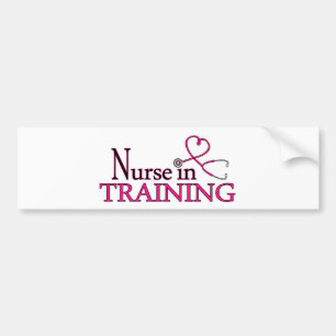 Nurse in Training - Pink Bumper Sticker
