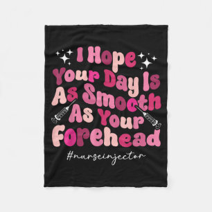 Nurse Injector Groovy Aesthetic Nurse Injector Fleece Blanket