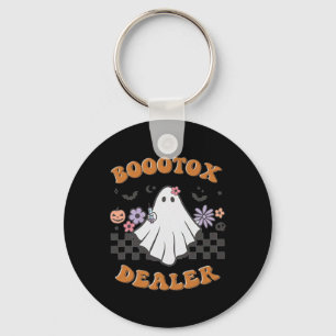 Nurse Injector Halloween Retro Botox Dealer Ghost Key Ring