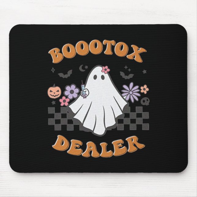 Nurse Injector Halloween Retro Botox Dealer Ghost  Mouse Pad (Front)