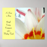 Nurse is Born art prints Caring Compassion Healing