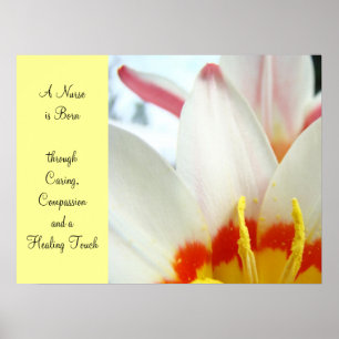 Nurse is Born art prints Caring Compassion Healing