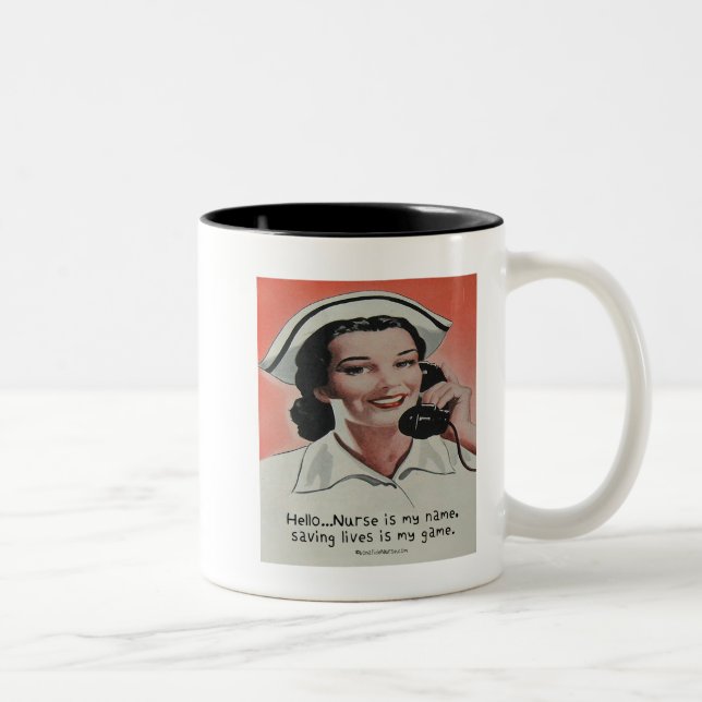 Nurse is my Name Two-Tone Coffee Mug (Right)