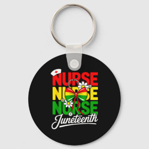 Nurse juneteenth black rn pride healthcare worker key ring