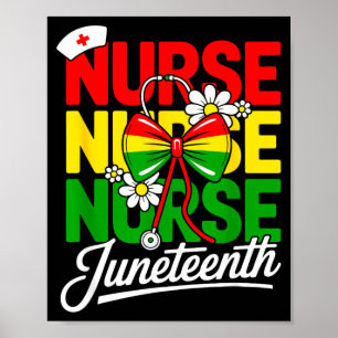 Nurse juneteenth black rn pride healthcare worker poster