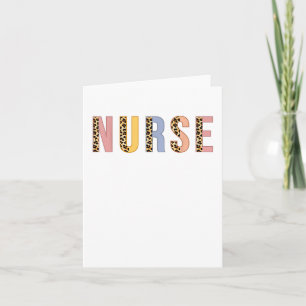 Nurse Leopard Cheetah Print Rn Appreciation Day Wo Card