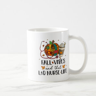 Nurse Leopard Pumpkin Fall Vibes And That Landd Nu Coffee Mug