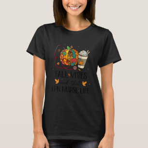 Nurse Leopard Pumpkin Fall Vibes And That LPN Nurs T-Shirt