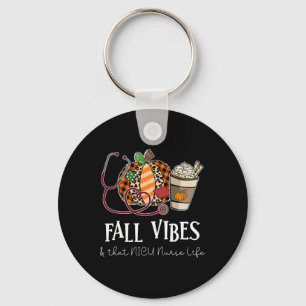 Nurse Leopard Pumpkin Fall Vibes And That NICU Nur Key Ring
