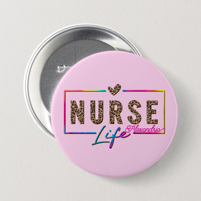 Nurse Life 7.5 Cm Round Badge (Front & Back)