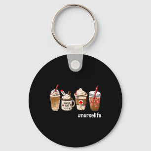 Nurse Life Funny Coffee Nurses Fuel Registered Nur Key Ring