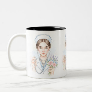 Nurse Life – Gentle Strength Two-Tone Coffee Mug