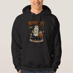 Nurse Life Halloween Ghost Pumpkin Vintage Shirt D