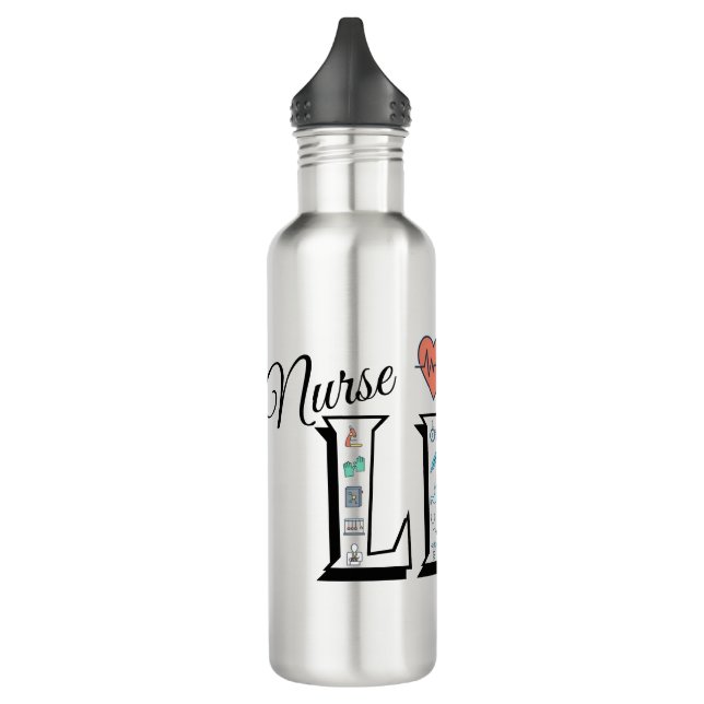 Nurse Life Healthcare Water Bottle (Left)