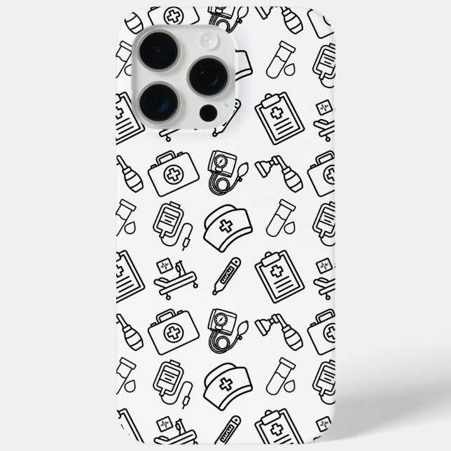 Nurse Life Icon Pattern Case-Mate iPhone Case (Back)