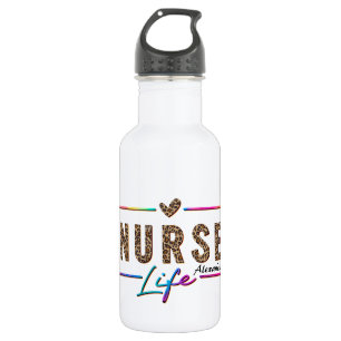 "Nurse Life" in Elegant Rainbow Colours 532 Ml Water Bottle