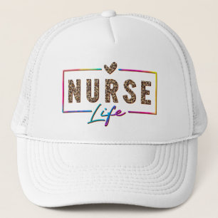 "Nurse Life" in Elegant Rainbow Colours Trucker Hat