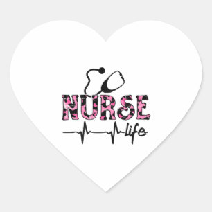 Nurse Life - Living that Nurse Life Heart Sticker