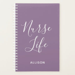 Nurse Life Medical Purple Personalised Planner