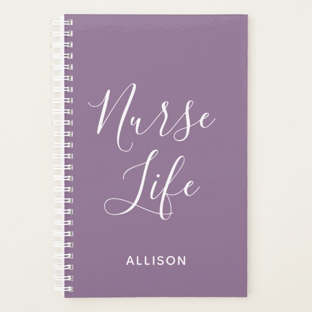 Nurse Life Medical Purple Personalised Planner (Front)