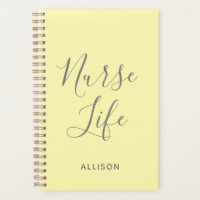 Nurse Life Medical Yellow Script Personalised