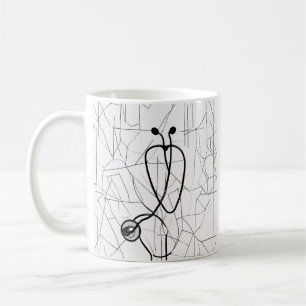 Nurse Life Minimalist Stethoscope Design - Medical Coffee Mug
