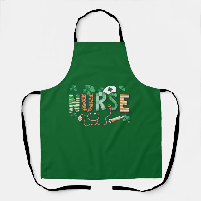 Nurse Life Nurse Day Gifts St Patricks Day  Apron (Front)