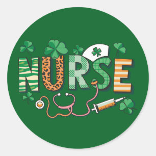 Nurse Life Nurse Day Gifts St Patricks Day  Classic Round Sticker