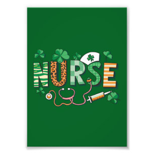Nurse Life Nurse Day Gifts St Patricks Day  Photo Print