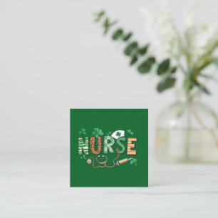 Nurse Life Nurse Day Gifts St Patricks Day  Square Business Card