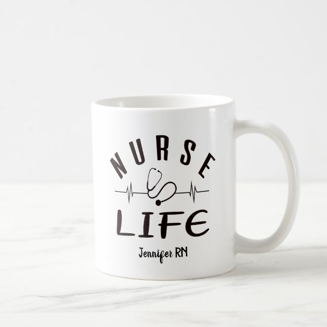 Nurse  Life Personalised  Coffee Mug (Right)
