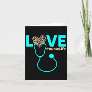 Nurse Life Rn Lpn Cna Healthcare Leopard Nurse Wee Card