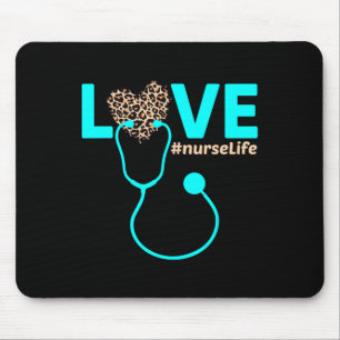 Nurse Life Rn Lpn Cna Healthcare Leopard Nurse Wee Mouse Pad