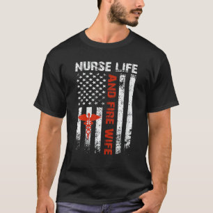 Nurse Life Scrub Life Messy Bun Hair Life Nursing  T-Shirt