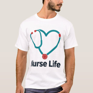 Nurse Life Stethoscope Heart T-Shirt