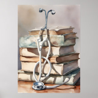 Nurse Life Stethoscope Medical Student Gift for Nu Poster