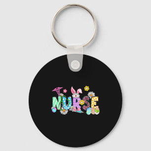 Nurse Life Stethoscope Nursing Cute Easter Bunny E Key Ring