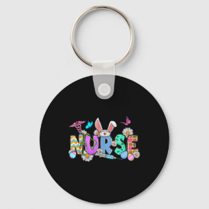 Nurse Life Stethoscope Nursing Cute Easter Bunny E Key Ring