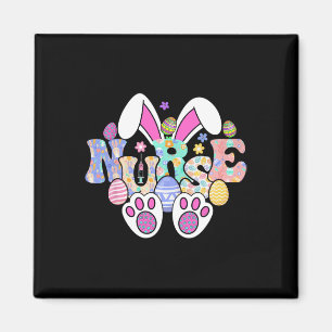 Nurse Life Stethoscope Nursing Cute Easter Bunny E Magnet