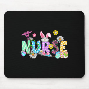 Nurse Life Stethoscope Nursing Cute Easter Bunny E Mouse Pad