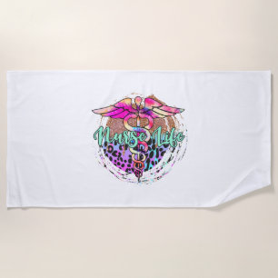 Nurse life Sticker 1 Beach Towel