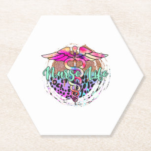 Nurse life Sticker 1 Paper Coaster