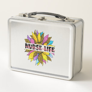Nurse life Sticker Metal Lunch Box