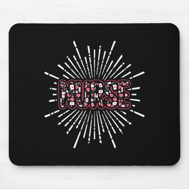 Nurse Life Valentines Day Stethoscope Er Icu Nicu  Mouse Pad (Front)