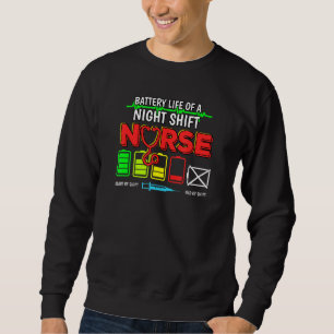 Nurse Lifesavers Nursing Energy Night Shift Batter Sweatshirt