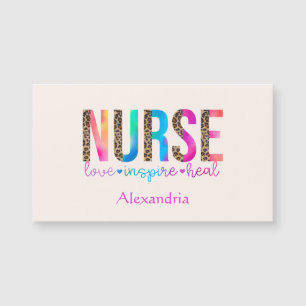 "Nurse - Love, Inspire, Heal" in Rainbow Colour