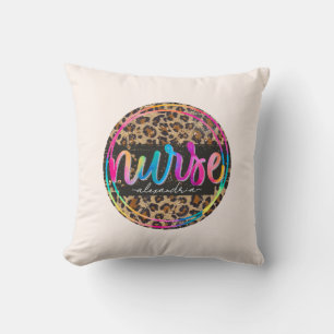 "Nurse - Love, Inspire, Heal" in Rainbow Colour Cushion